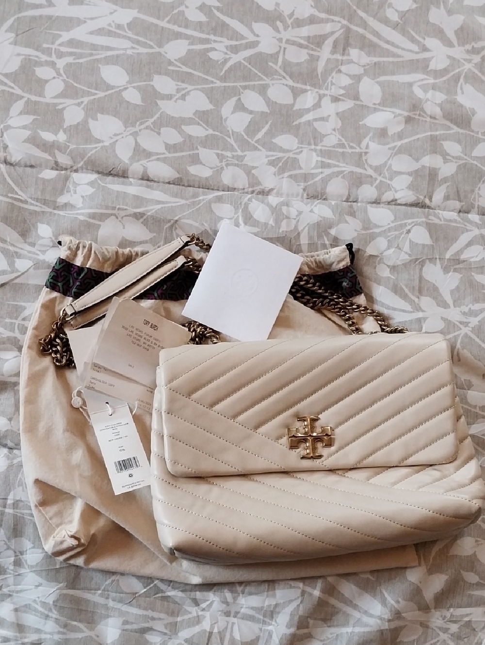 Tory Burch Chevron Convertible Bag. Like New!